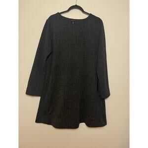 Adrienne Flare Dress with Pockets Gray tailored in back Size L